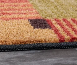 Alliance Red & Olive Patchwork Accent Rug, (20" X 34") -Home Store 810600659 A8 4