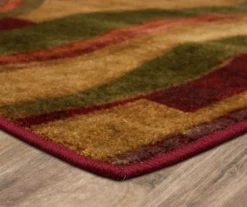 Picasso Wine & Brown Abstract Area Rug, (2' X 8') -Home Store 810600662 A8 1