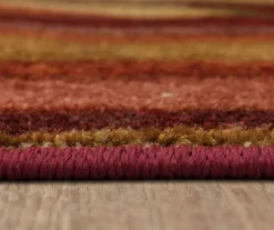 Picasso Wine & Brown Abstract Area Rug, (2' X 8') -Home Store 810600662 A8 4