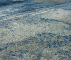 Fusion Blue & Gray Abstract Area Rug, (2' X 5') -Home Store 810600789 A8 3
