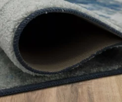 Fusion Blue & Gray Abstract Area Rug, (2' X 5') -Home Store 810600789 A8 5