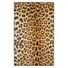 Yellow & Black Leopard Print Area Rug, (5' X 8')