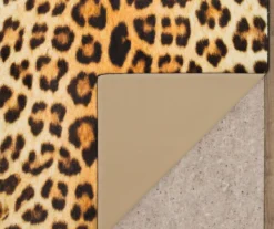 Yellow & Black Leopard Print Area Rug, (5' X 8') -Home Store 810600849 A8 2