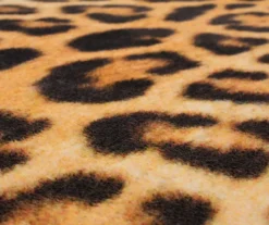 Yellow & Black Leopard Print Area Rug, (5' X 8') -Home Store 810600849 A8 3