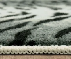 White & Black Tiger Print Area Rug, (4' X 6') -Home Store 810600853 A8 4