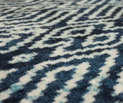 Maisie Navy & White Geometric Area Rug, (2.5' X 8') -Home Store 810600922 A8 3