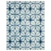 Elyzabeth Blue & White Lattice Area Rug, (5' X 8')