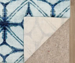 Elyzabeth Blue & White Lattice Area Rug, (5' X 8') -Home Store 810600983 A8 2