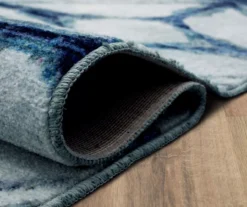 Elyzabeth Blue & White Lattice Area Rug, (5' X 8') -Home Store 810600983 A8 5