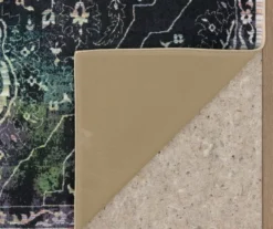 Rowland Charcoal & Blue Ornamental Floral Area Rug, (2' X 8') -Home Store 810601014 A8 2