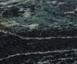 Rowland Charcoal & Blue Ornamental Floral Area Rug, (2' X 8') -Home Store 810601014 A8 3