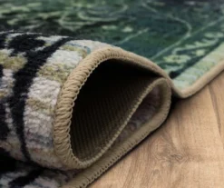 Rowland Charcoal & Blue Ornamental Floral Area Rug, (2' X 8') -Home Store 810601014 A8 5