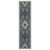 Tethys Blue & Gray Ornamental Area Rug, (2' X 8') -Home Store 810601020 A0 1