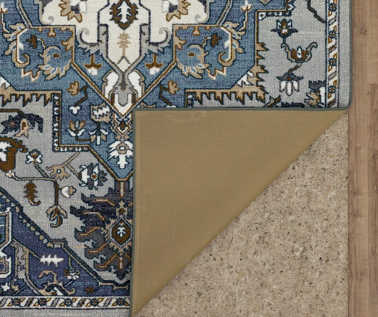 Tethys Blue & Gray Ornamental Area Rug, (2' X 8') 6 Tethys Blue & Gray Ornamental Area Rug, (2' X 8') - Image 4