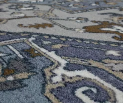 Tethys Blue & Gray Ornamental Area Rug, (2' X 8') 14 Tethys Blue & Gray Ornamental Area Rug, (2' X 8') -Home Store 810601020 A8 3