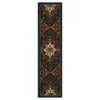 Tethys Navy & Brown Ornamental Area Rug, (2' X 8')