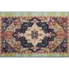 Tethys Green & Blue Ornamental Accent Rug, (20" X 34") -Home Store 810601028 A0 1