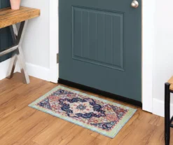 Tethys Green & Blue Ornamental Accent Rug, (20" X 34") 14 Tethys Green & Blue Ornamental Accent Rug, (20" X 34") -Home Store 810601028 A0 3