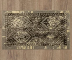 Tecate Gray Bordered Arabesque Accent Rug, (20" X 34") 13 Tecate Gray Bordered Arabesque Accent Rug, (20" X 34") -Home Store 810601073 A0 2