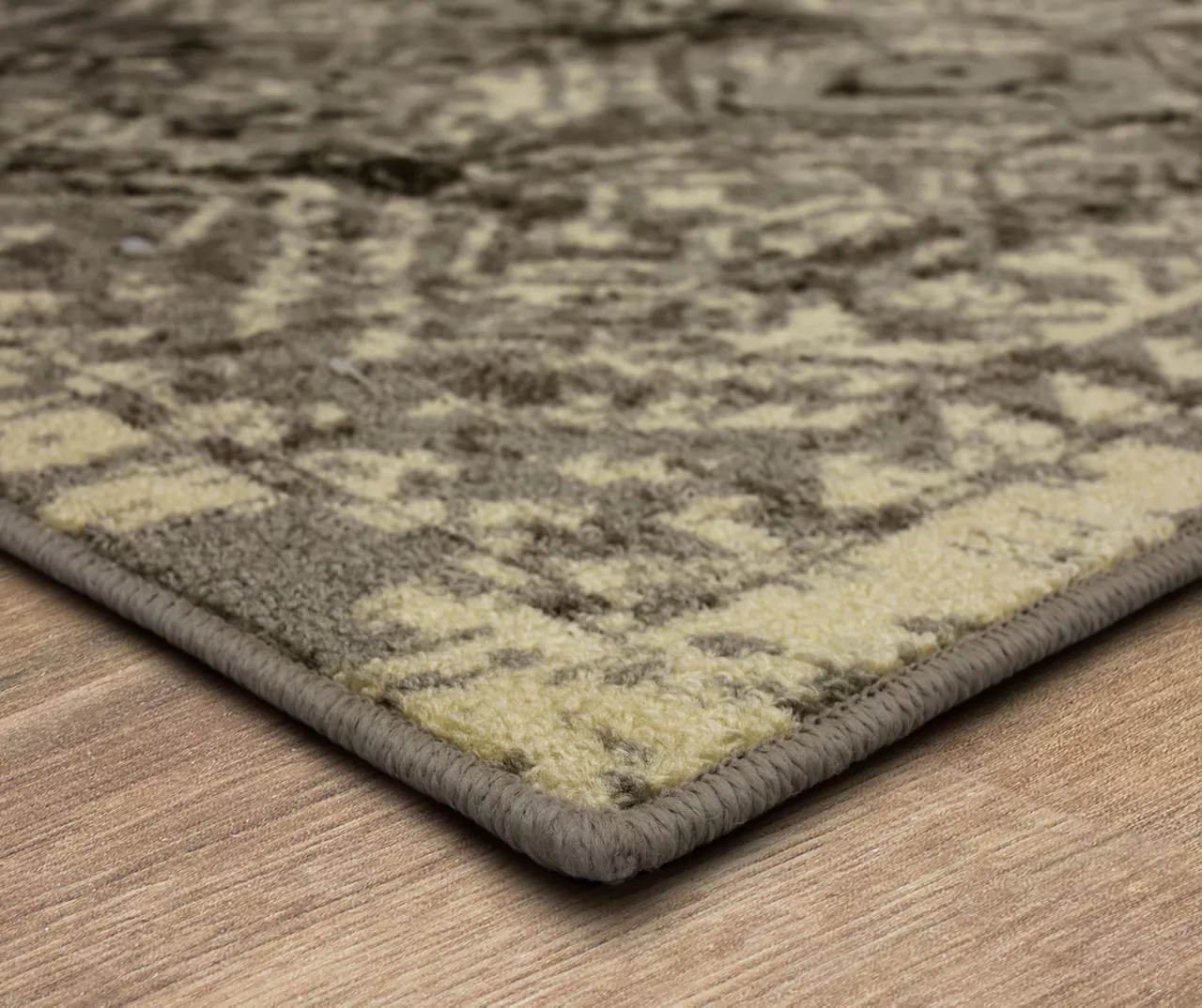 Tecate Gray Bordered Arabesque Accent Rug, (20" X 34") 4 Tecate Gray Bordered Arabesque Accent Rug, (20" X 34") - Image 2