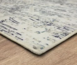 Pallas White & Blue Geo Ornamental Area Rug, (2' X 8') -Home Store 810601084 A8 1