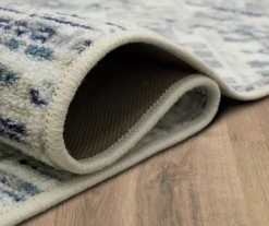 Pallas White & Blue Geo Ornamental Area Rug, (2' X 8') -Home Store 810601084 A8 5