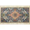 Tethys Blue & Peach Ornamental Accent Rug, (20" X 34") -Home Store 810601105 A0 1