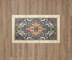 Tethys Blue & Peach Ornamental Accent Rug, (20" X 34") -Home Store 810601105 A0 2