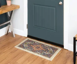 Tethys Blue & Peach Ornamental Accent Rug, (20" X 34") -Home Store 810601105 A0 3