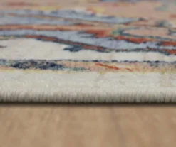 Tethys Blue & Peach Ornamental Accent Rug, (20" X 34") -Home Store 810601105 A8 4