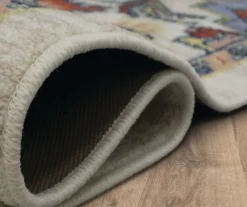 Tethys Blue & Peach Ornamental Accent Rug, (20" X 34") -Home Store 810601105 A8 5