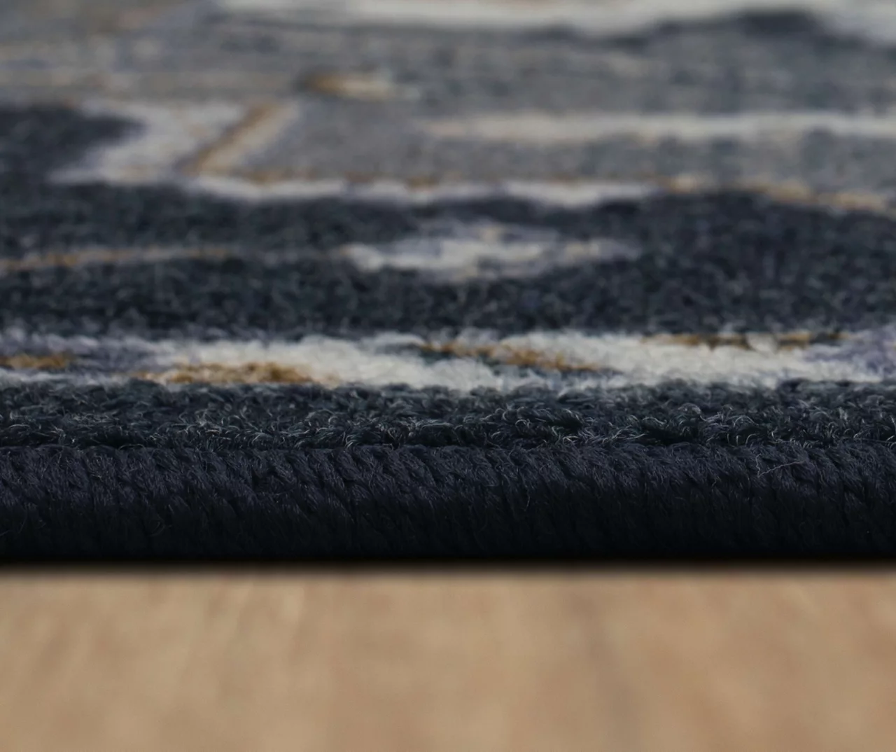 Tethys Navy & Charcoal Ornamental Accent Rug, (20" X 34") 9 Tethys Navy & Charcoal Ornamental Accent Rug, (20" X 34") - Image 7