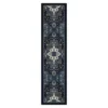 Tethys Navy & Charcoal Ornamental Area Rug, (2' X 8')