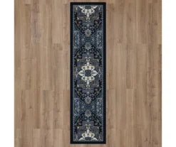 Tethys Navy & Charcoal Ornamental Area Rug, (2' X 8') -Home Store 810601111 A0 2