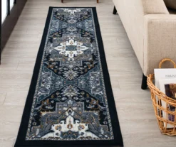 Tethys Navy & Charcoal Ornamental Area Rug, (2' X 8') -Home Store 810601111 A0 3