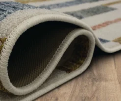 Tilton Beige & Multi-Color Block Pattern Accent Rug, (20" X 34") -Home Store 810601115 A8 5