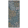 Coastal Cove Blue & Brown Coral Pattern Outdoor Area Rug, (2.5' X 6') -Home Store 810601142 A0 1