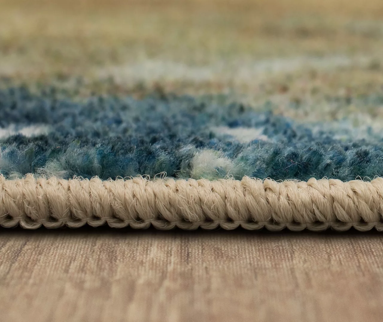 Shoreline Water Blue & Brown Abstract Area Rug, (2.5' X 10') 8 Shoreline Water Blue & Brown Abstract Area Rug, (2.5' X 10') - Image 6