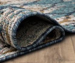 Paradise Grove Blue & Brown Arabesque Outdoor Area Rug, (8' X 10') -Home Store 810601174 A8 5