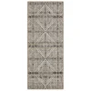 Poolside Diamond Dark Gray & Ivory Outdoor Area Rug, (2.5' X 6') -Home Store 810601179 A0 1