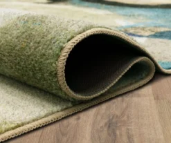 Canvas Rings Aqua & Beige Abstract Area Rug, (8' X 10') -Home Store 810601217 A8 5