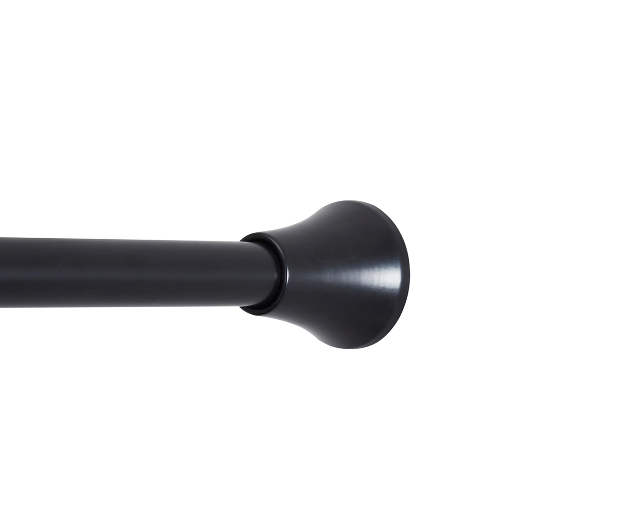 Black Adjustable Shower Rod & Hook Set 6 Black Adjustable Shower Rod & Hook Set - Image 4