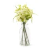 White Floral & Greenery In Glass Bud Vase -Home Store 810602503 A0