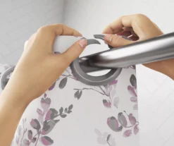 Purple Watercolor Botanical EZ-Up Fabric Shower Curtain -Home Store 810603337 A8 4