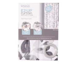 Home Store 12 Basics By Zenna Home Watercolor Botanical EZ-Up Fabric Shower Curtain