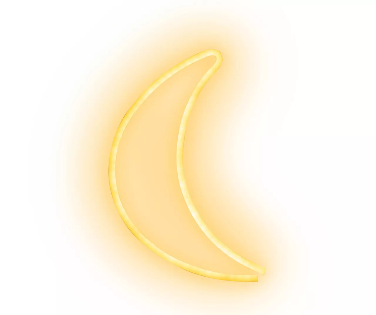 Warm White Crescent Moon LED Neon Wall Light 3 Warm White Crescent Moon LED Neon Wall Light