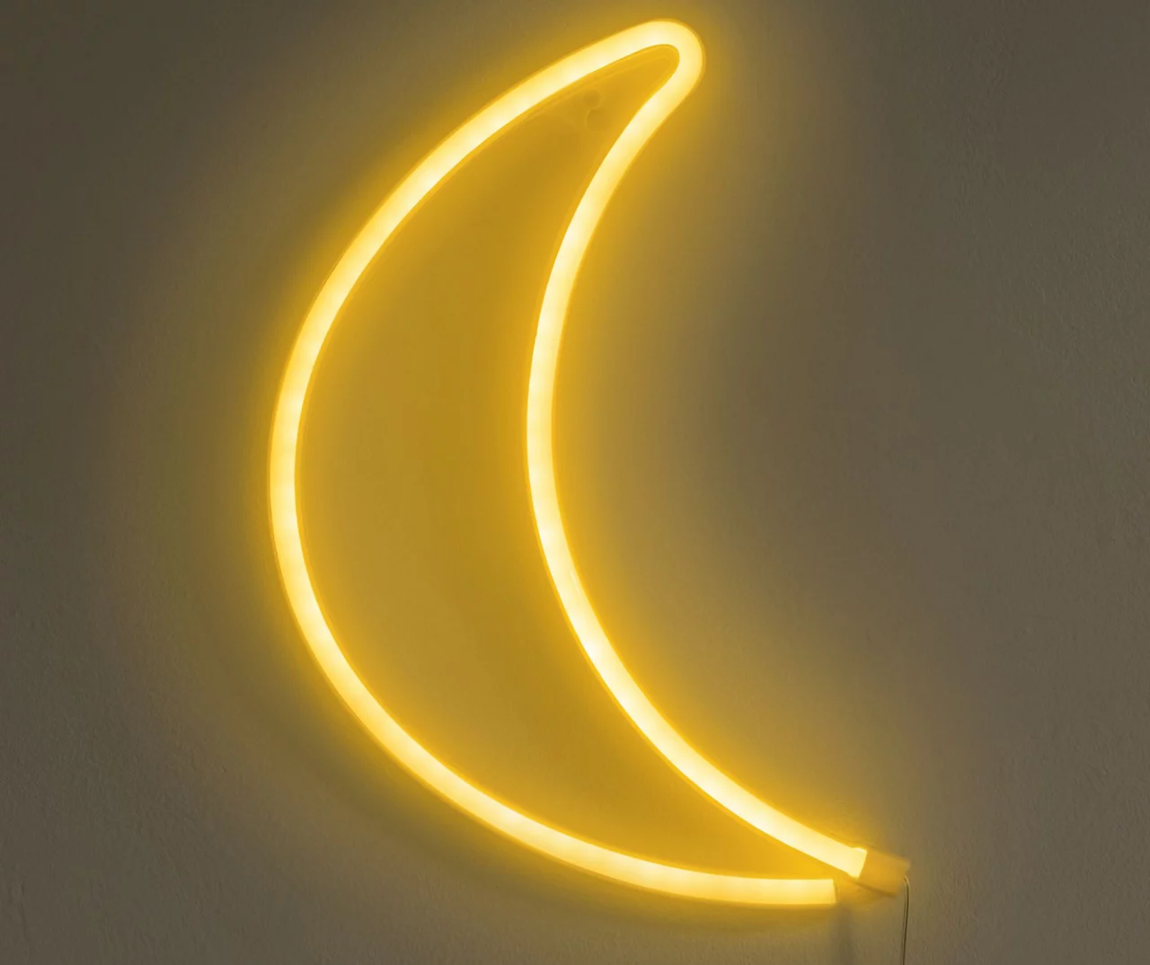 Warm White Crescent Moon LED Neon Wall Light 4 Warm White Crescent Moon LED Neon Wall Light - Image 2