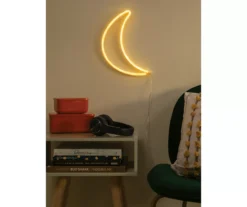 Warm White Crescent Moon LED Neon Wall Light 7 Warm White Crescent Moon LED Neon Wall Light -Home Store 810603449 B0 2