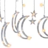 Warm White Large Moon & Stars 7-Strand LED Curtain Lights -Home Store 810603461 A0