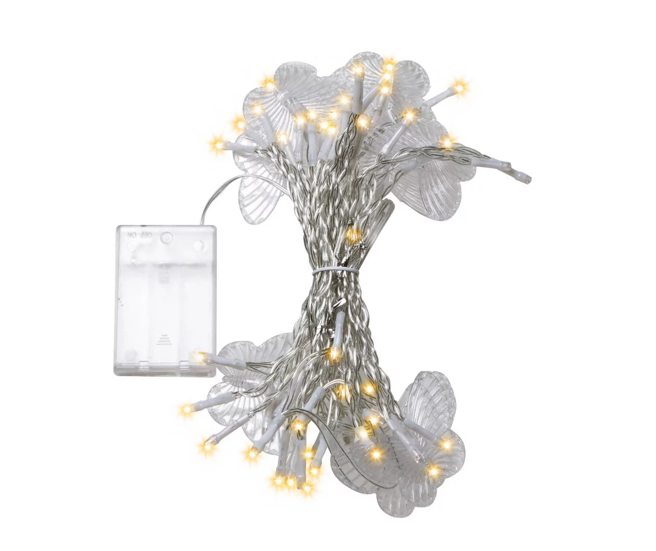 Warm White Butterfly Charm 10-Strand LED Curtain Lights 3 Warm White Butterfly Charm 10-Strand LED Curtain Lights